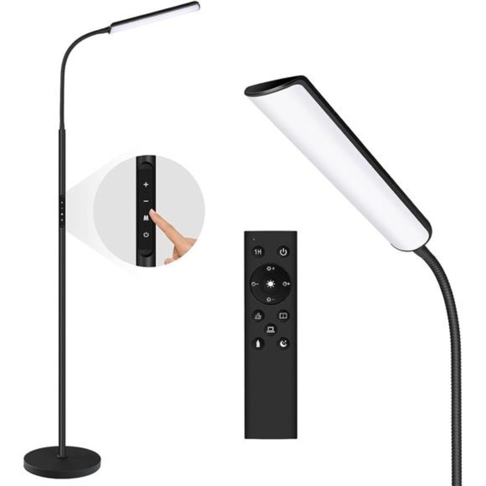 LED Floor Lamp, Bright 15W Floor Lamps for Living Room with 1H Timer Adjustable